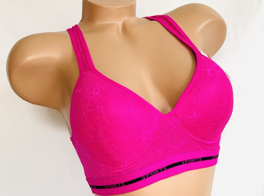 Lace Racer Back Sport Bras